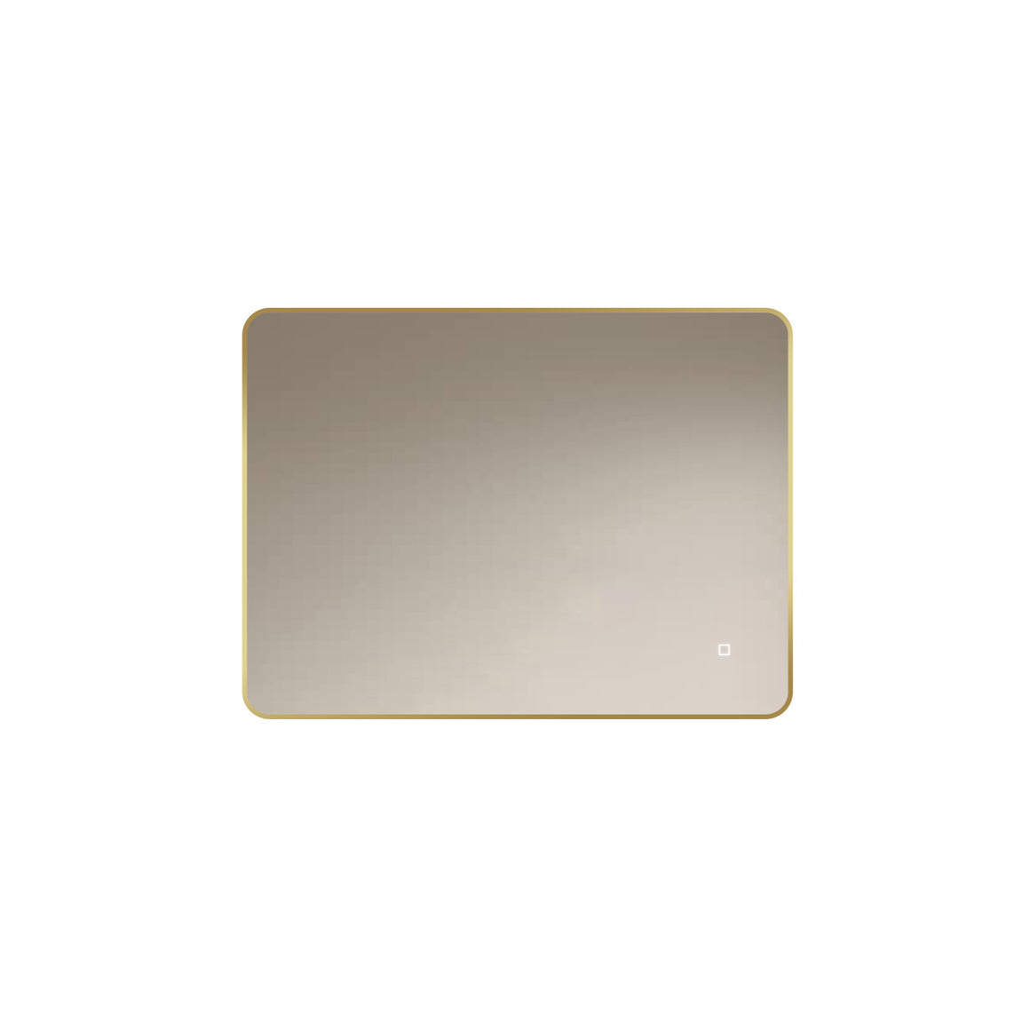 Loxa Marbella rechthoekige LED badkamerspiegel met gouden lijst 80 x 60 cm productfoto
