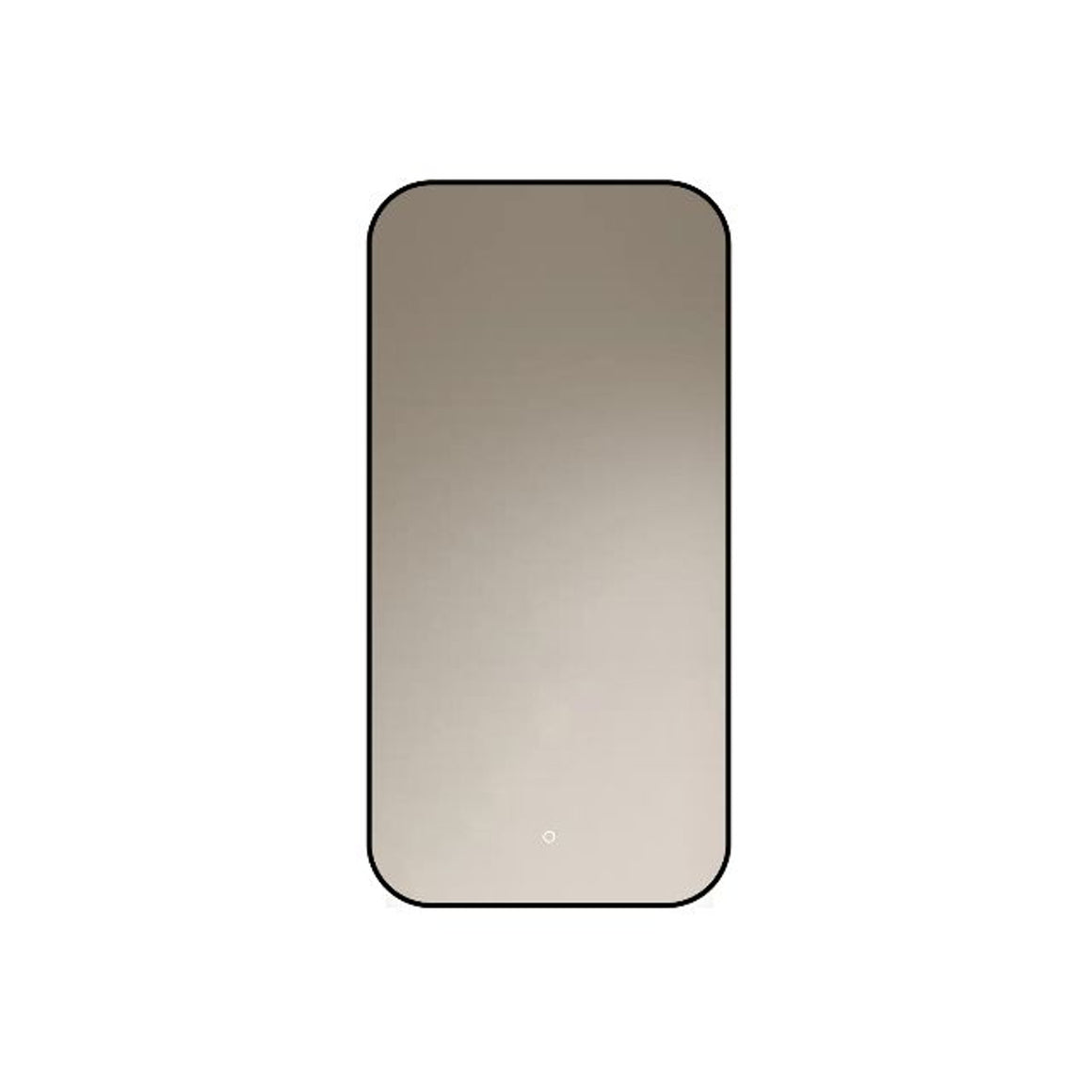 Loxa Monaco rechthoekige LED badkamerspiegel met zwarte lijst 50 x 100 cm productfoto