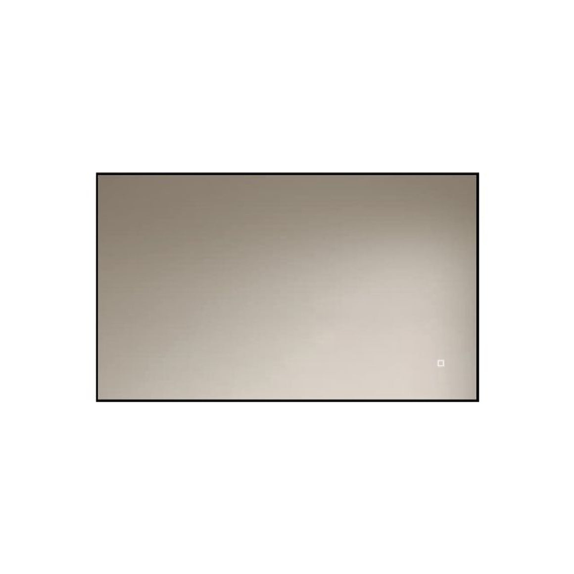 Loxa Sorento rechthoekige LED badkamerspiegel met zwarte lijst 100 x 60 cm productfoto