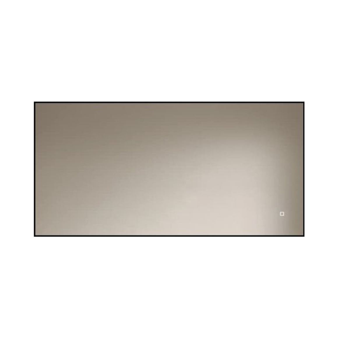 Loxa Sorento rechthoekige LED badkamerspiegel met zwarte lijst 120 x 60 cm productfoto