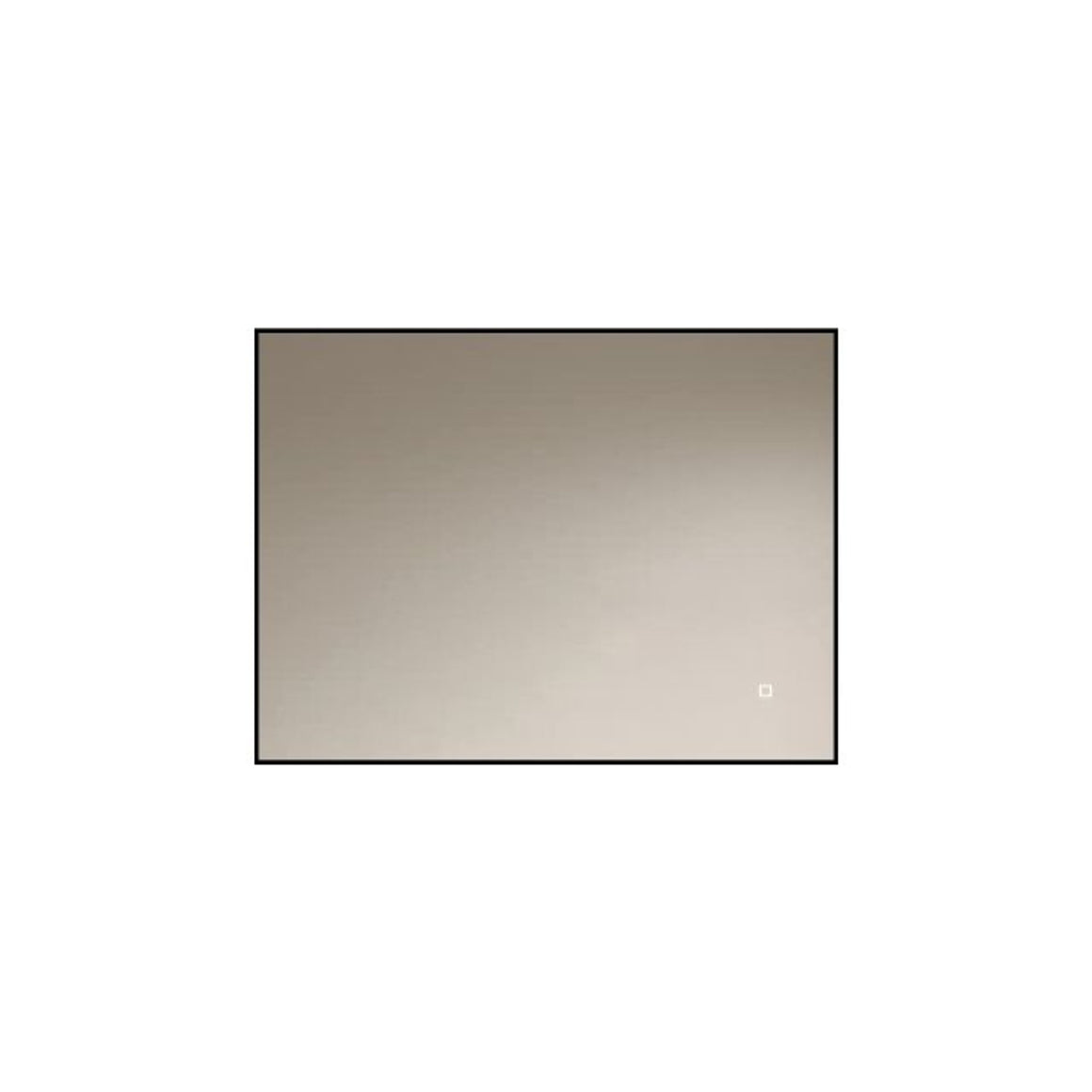 Loxa Sorento rechthoekige LED badkamerspiegel met zwarte lijst 80 x 60 cm productfoto