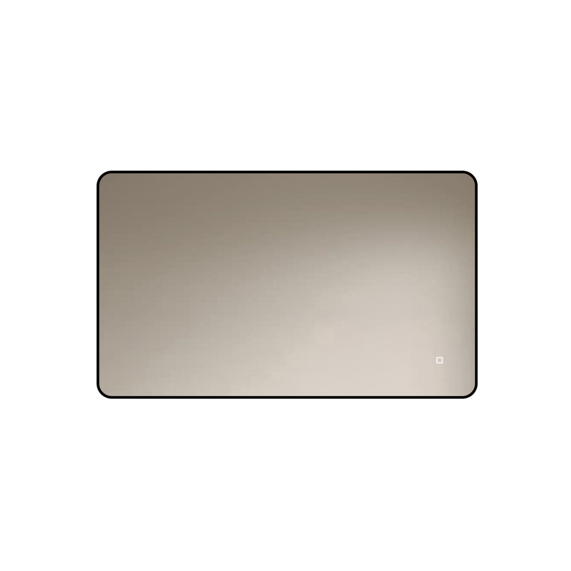 Loxa Valencia rechthoekige LED badkamerspiegel met zwarte lijst 100 x 60 cm productfoto