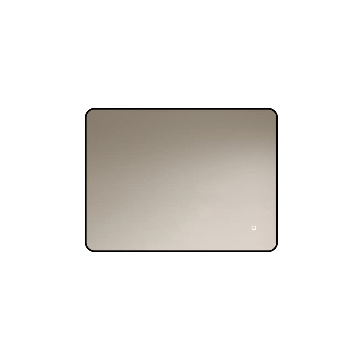Loxa Valencia rechthoekige LED badkamerspiegel met zwarte lijst 80 x 60 cm productfoto
