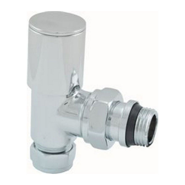 Riko luxe Radiatorventiel 1/2''x15 (M22) knel haaks chroom