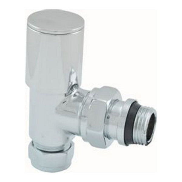 luxe radiatorventiel 1/2''x15 (M22) knel haaks chroom