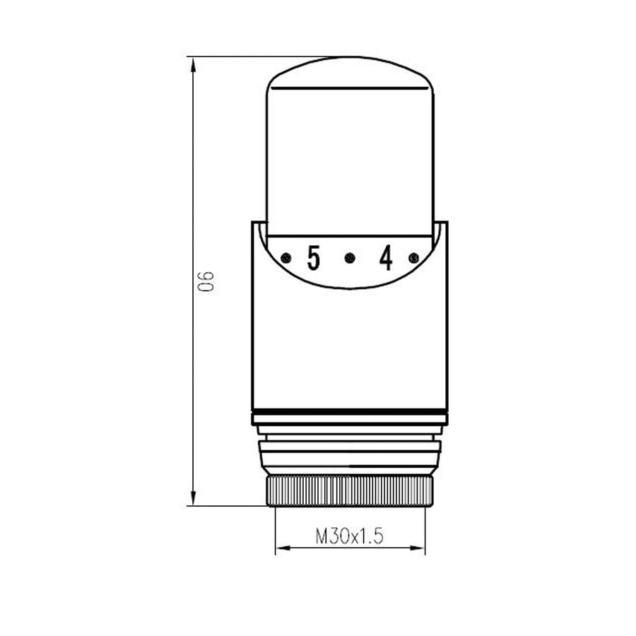 luxe thermostaatknopf M-30 chrom