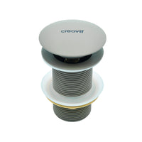 CREAVIT AFVOERPLUG - CLICK WASTE 5/4" - MET OVERLOOP - KOEL GRIJS