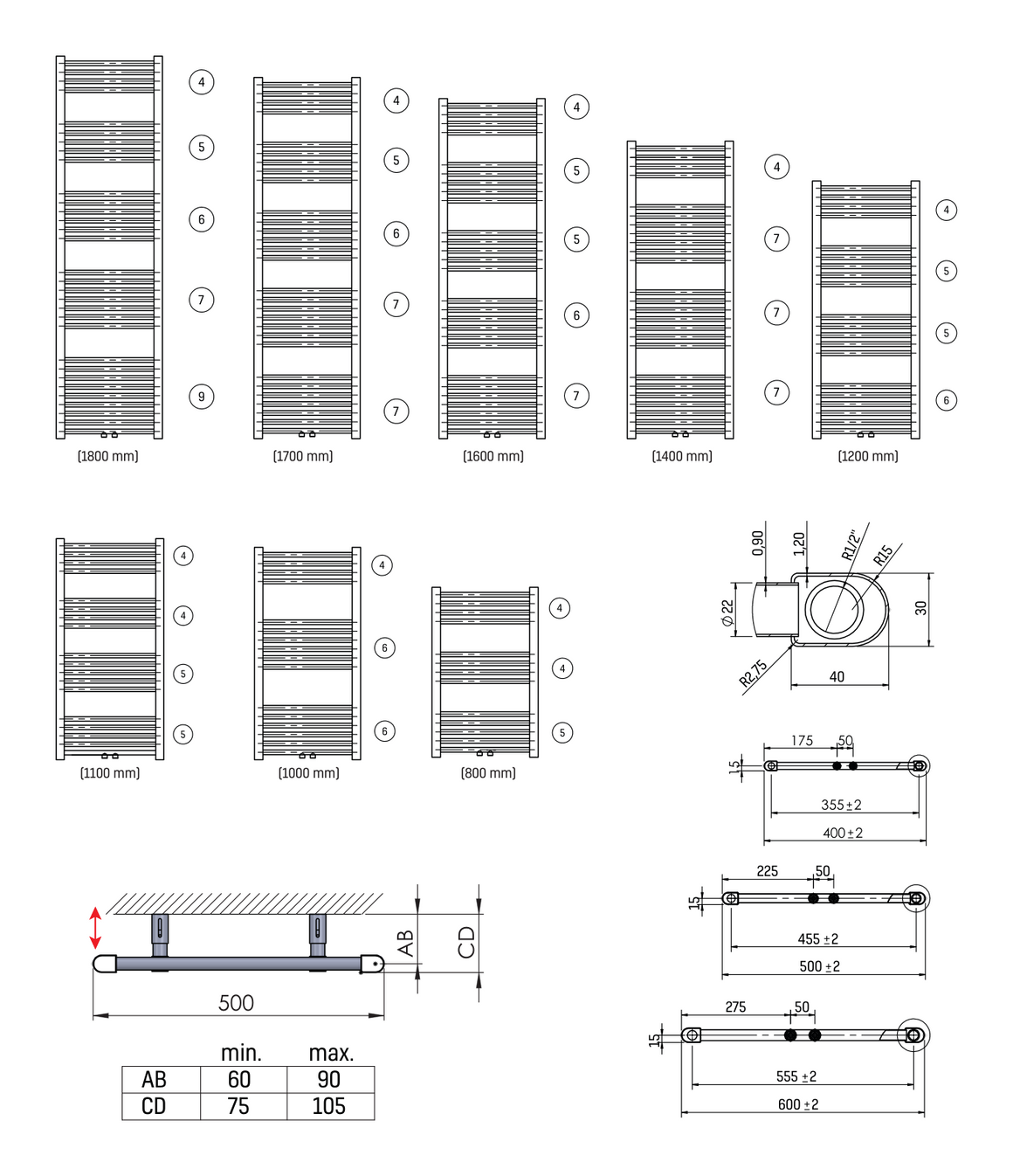 Belrad BZM1200400 - technische tekening - aanzicht 684807 - bron Schwertz & Co