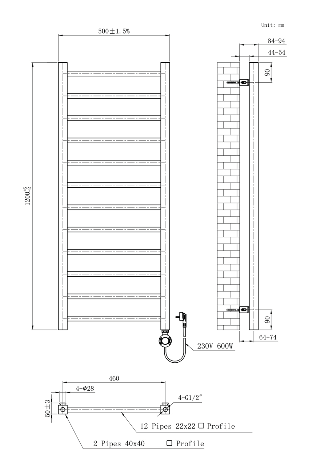Belrad BESWE1200500 - techniek - aanzicht 654087 - bron Schwertz & Co