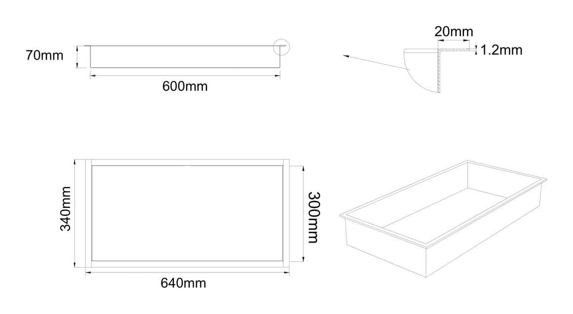 Aloni inbouwnis maattekening 30 x 60 x 7 cm - techniek - bron Schwertz & Co