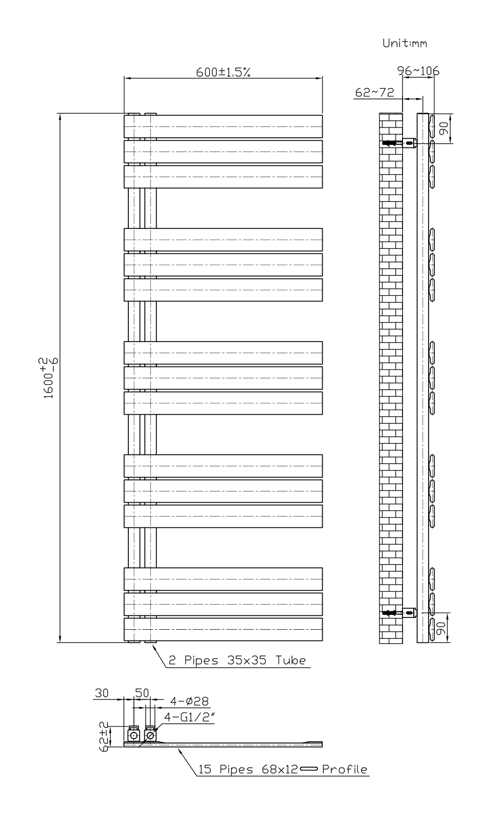 Belrad BUCW1600600 - techniek - aanzicht 571655 - bron Schwertz & Co
