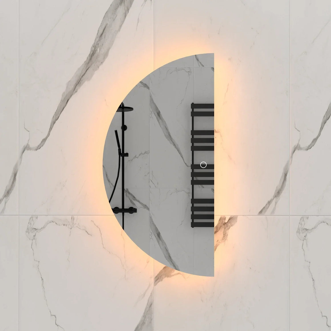DutchLine Moon Halfronde LED Spiegel - 36