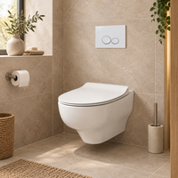Creavit Ness glanzend wit bidet toiletset sfeerbeeld