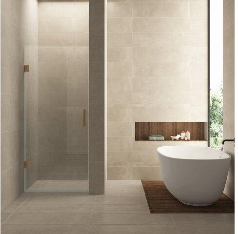 Minder 200 cm Porte coulissante Wiesbaden 8 mm Verre Nano Clair Brossé Bronze Cuivre (Disponible en toutes tailles)