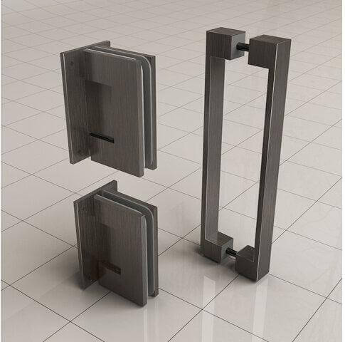 Minder Nisdeur Wiesbaden 200 Cm 8 Mm Nano Helder Glas in Brons (Alle Maten)