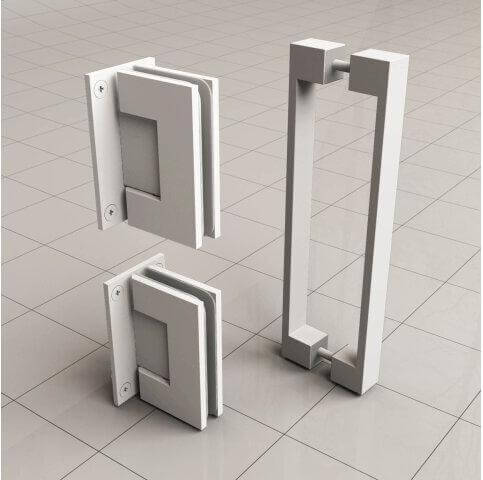 Minder 200 cm Nisdeur Wiesbaden 8 mm Nano Helder Glas Mat Wit (Verkrijgbaar in Alle Maten)