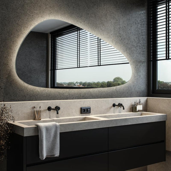 Organische Spiegel met Rondom Indirecte LED-Verlichting - Hipp Design