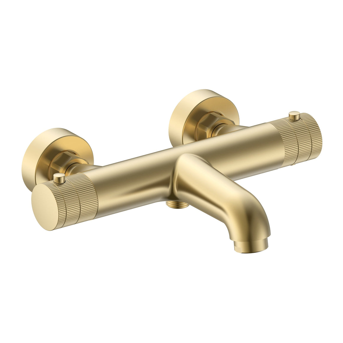Aloni Stria badthermostaat opbouw geborsteld goud productfoto