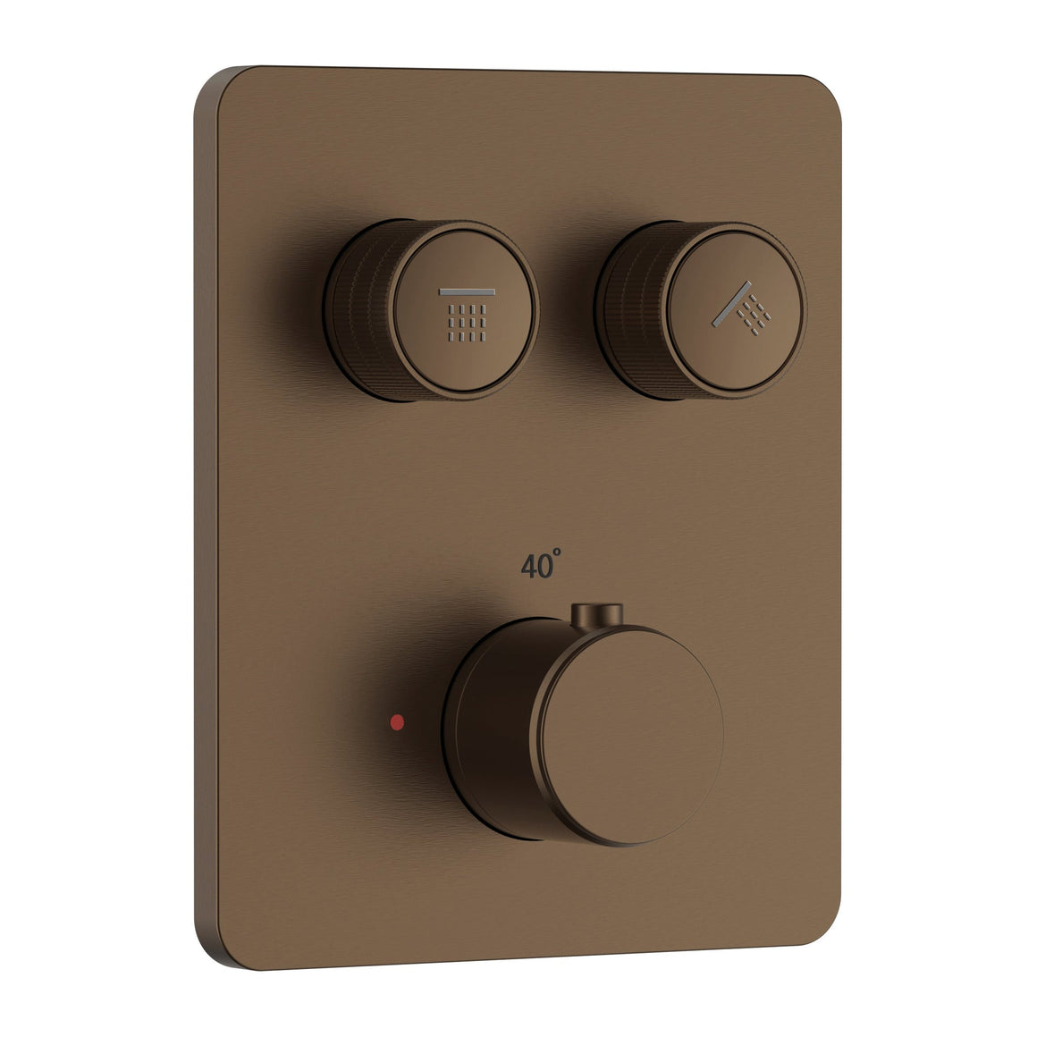 Aloni Stria inbouw douchethermostaat bruin brons productfoto