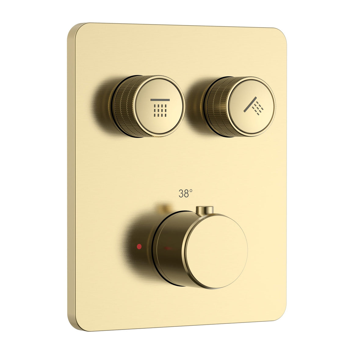 Aloni Stria inbouw douchethermostaat geborsteld goud productfoto