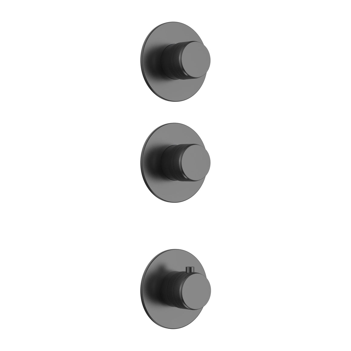 Aloni Stria afbouwdeel douchethermostaat 2-weg gunmetal productfoto