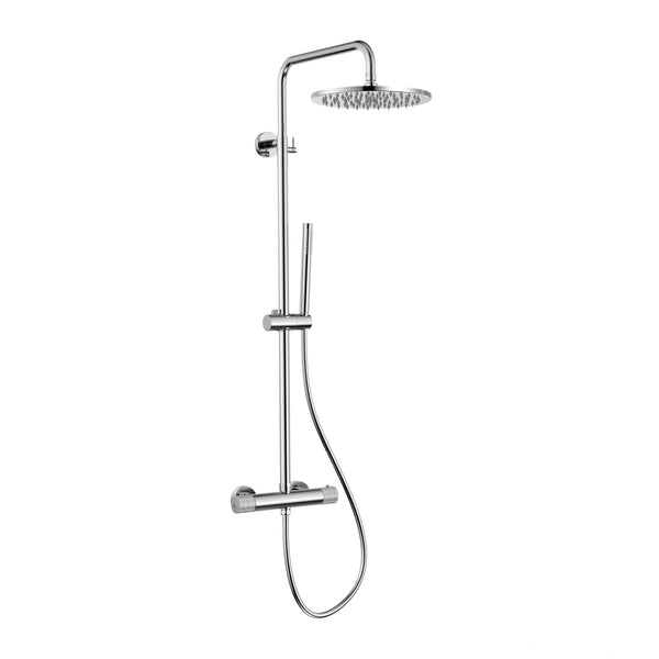 Stria regendoucheset - thermostatisch - Cool Touch - hoofddouche - Opbouw - knoppen met Verfijnde Ribbelstructuur