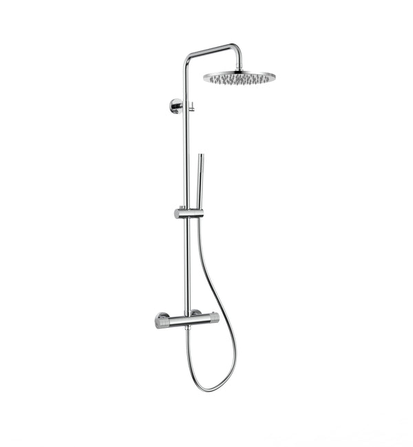 Stria regendoucheset - thermostatisch - Cool Touch - hoofddouche - Opbouw - knoppen met Verfijnde Ribbelstructuur