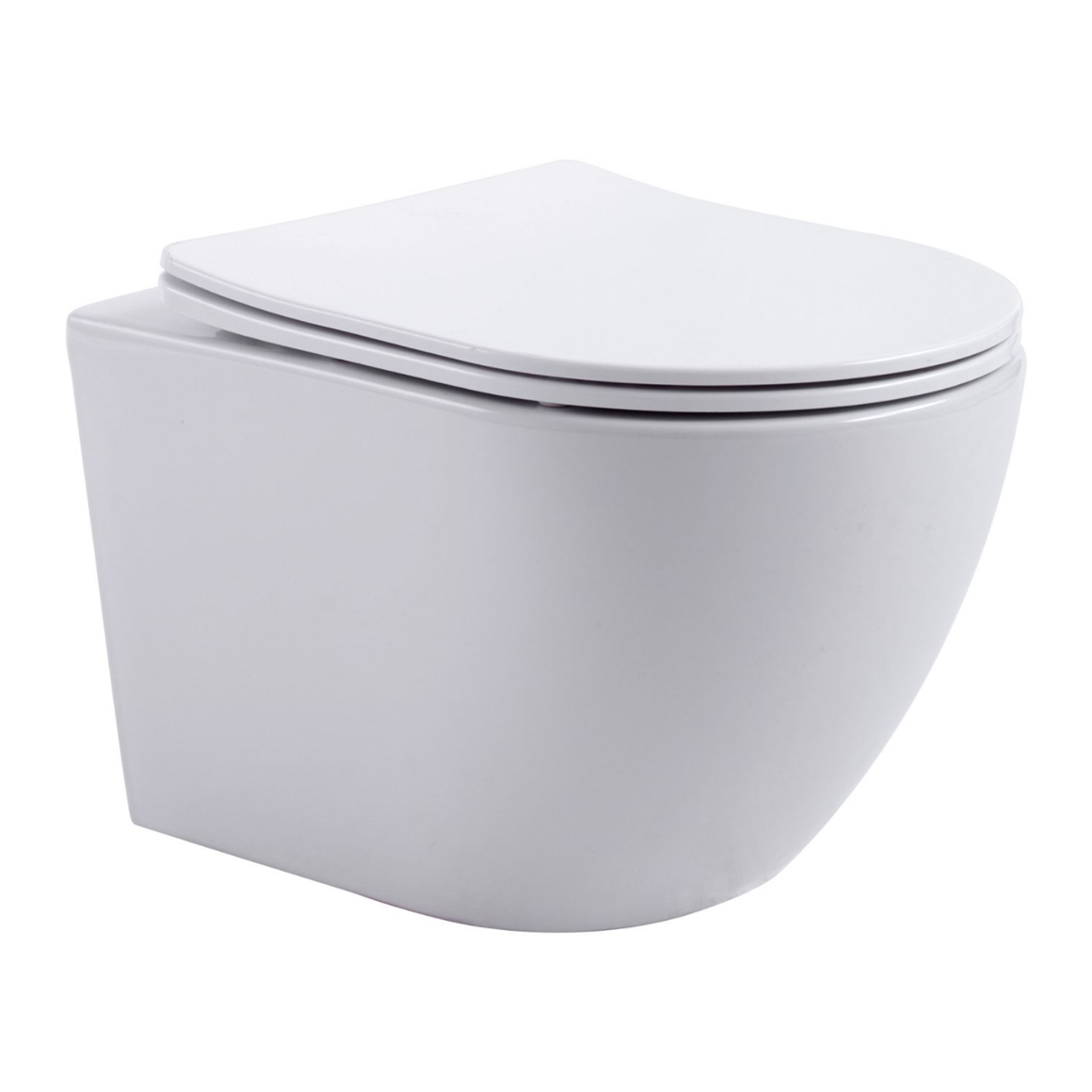 Aloni Pro hangtoilet / ophang WC – tornado flush – randloos – met zitting – compact 49 cm