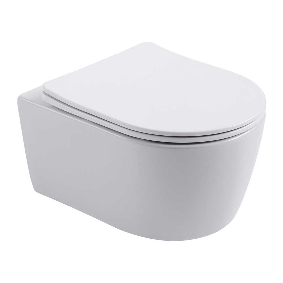 Aloni Pro hangtoilet / ophang WC – randloos – met zitting – compact 49 cm