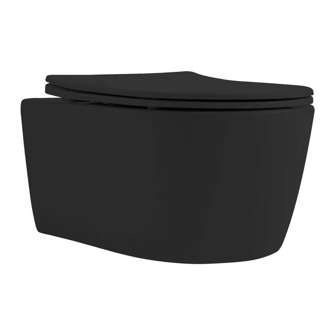 Aloni Pro hangtoilet / ophang WC – randloos – met zitting – compact 49 cm