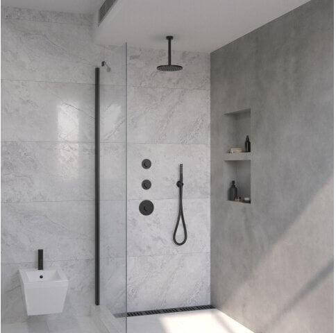 Dreams Regendoucheset Wiesbaden met inbouwlichaam en plafonduitloop matzwart