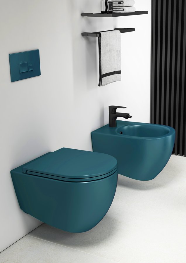 Isvea Infinity Hangtoilet petrolgroen afbeelding 3