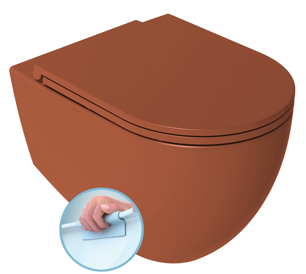 Isvea Infinity Hangtoilet terracotta productfoto