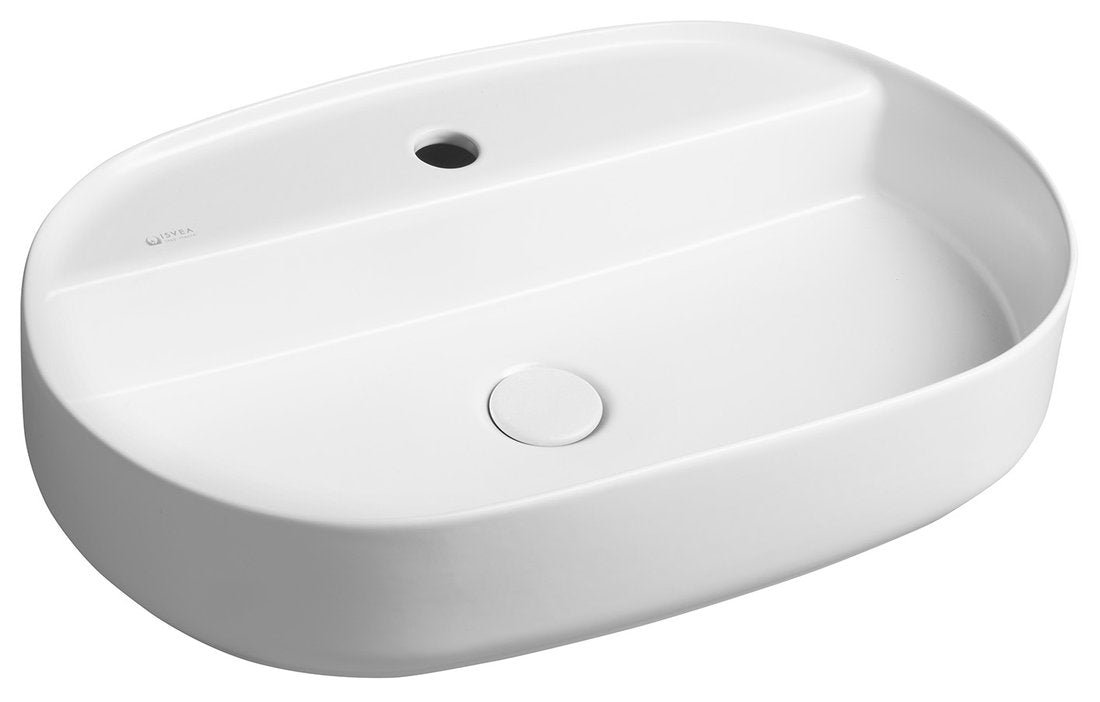 Isvea Infinity Wastafel Ovaal mat wit productfoto