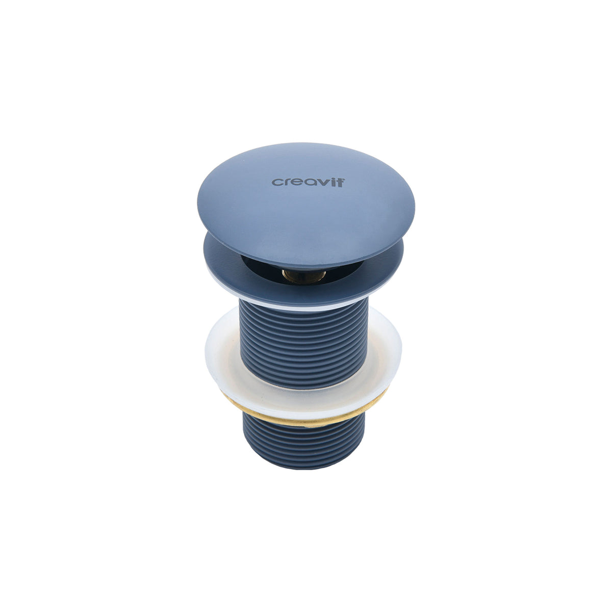 CREAVIT AFVOERPLUG - CLICK WASTE 5/4" - MET OVERLOOP - MAT BASALT