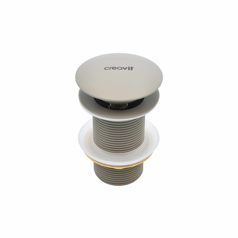 CREAVIT AFVOERPLUG - CLICK WASTE 5/4" - MET OVERLOOP - MAT CAPPUCCINO