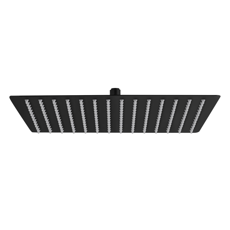 Aloni Vierkant rainshower RVS Mat Zwart 40×40 cm