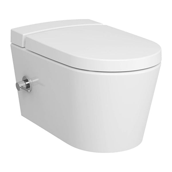 WC suspendu VitrA Nest Rim-ex avec bidet intégré et compartiment pour produit nettoyant