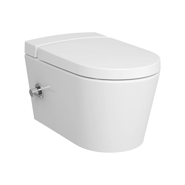 VitrA Nest Rim-ex Wandcloset met Geïntegreerde Bidetkraan Met Wasmiddelvak, Wit #variant_57380268572996