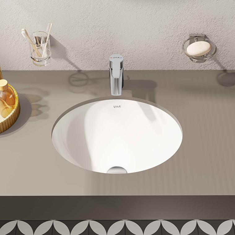 VitrA S20 Onderbouwwastafel, Zonder Kraangat, Met Overloop – Gebruikssituatie – 6039B003-0012 #variant_57380263231812