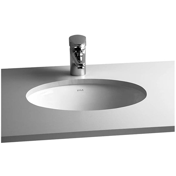 VitrA S20 Onderbouwwastafel, Zonder Kraangat, Met Overloop