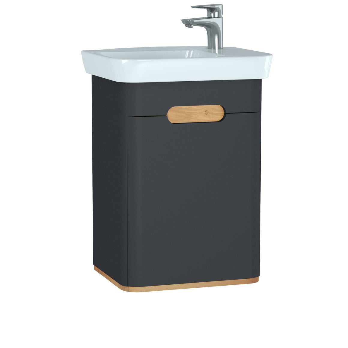 VitrA Sento Badkameronderkast Mat Antraciet 50Cm #variant_57380286529860