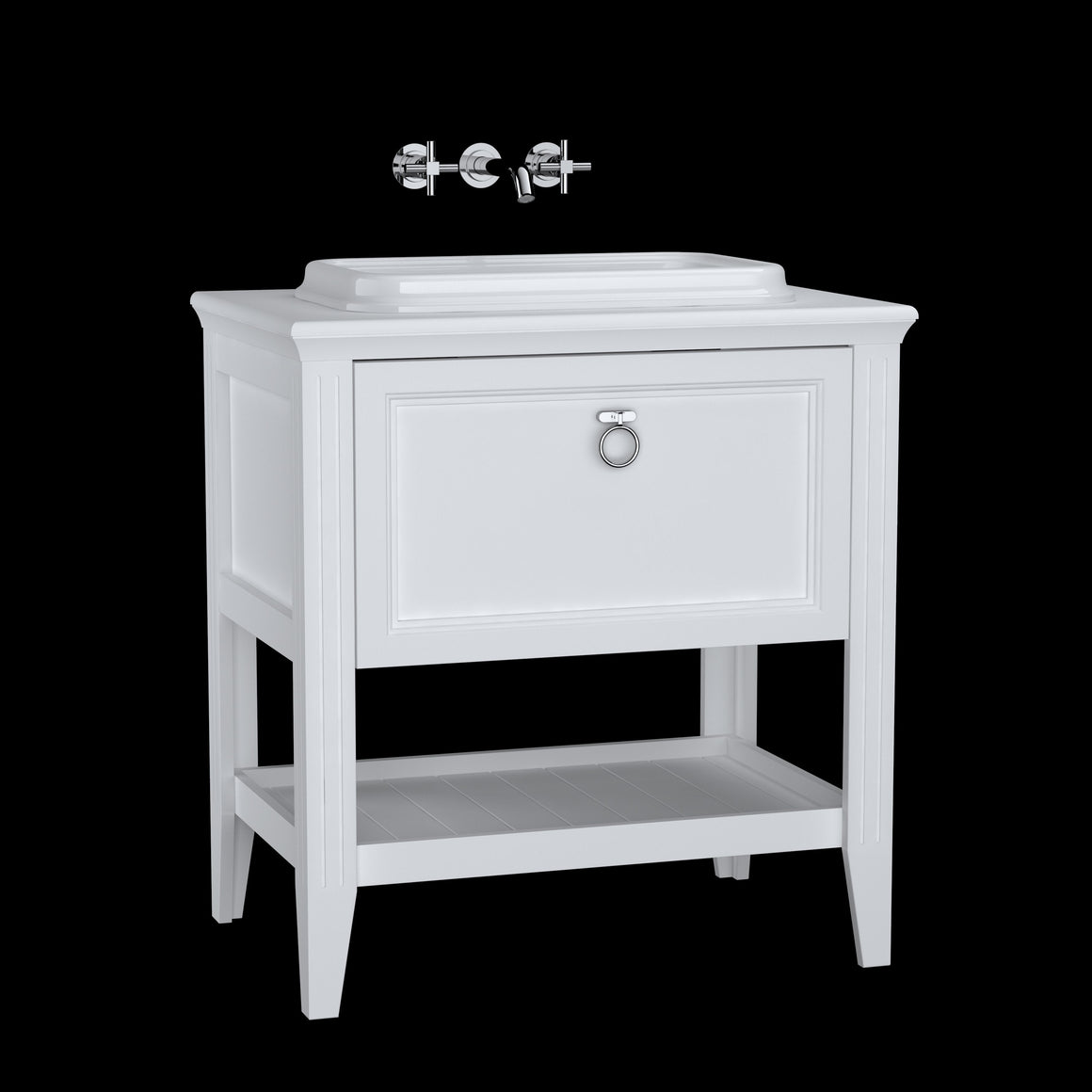 VitrA Valarte Badkameronderkast Mat Wit 80Cm #variant_57380274045252