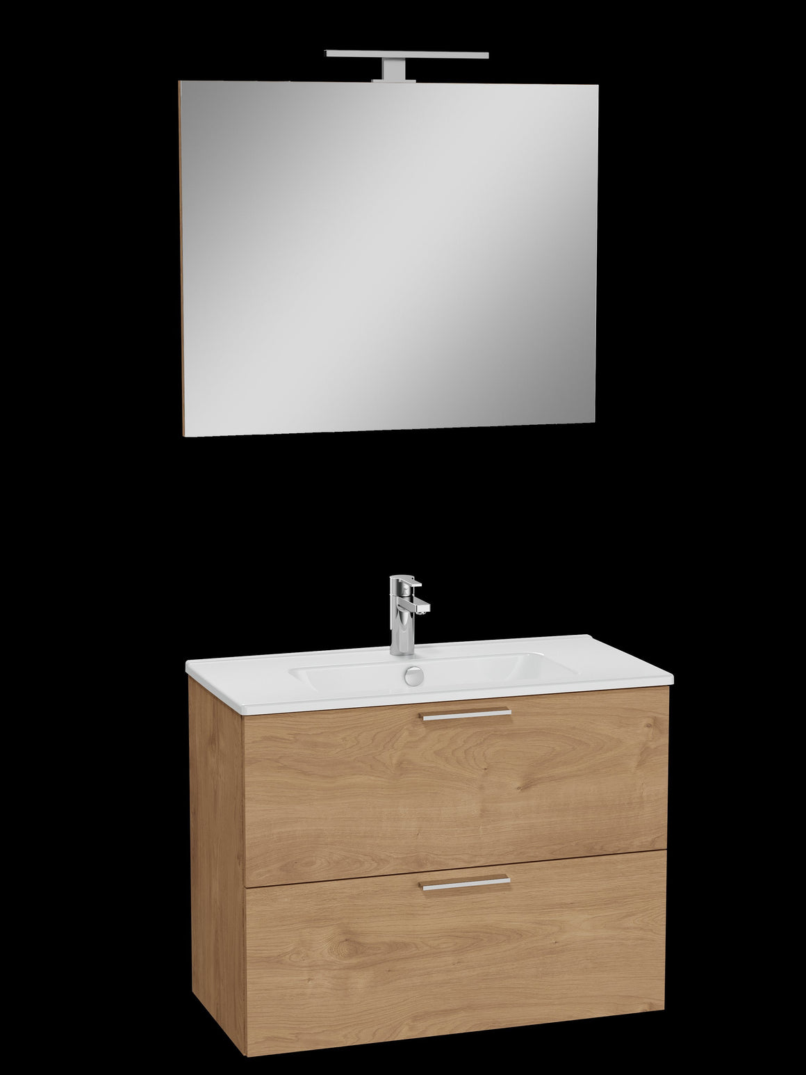 VitrA Mia Badkamermeubelset 80cm, Goudkleurig eiken #variant_57380268736836