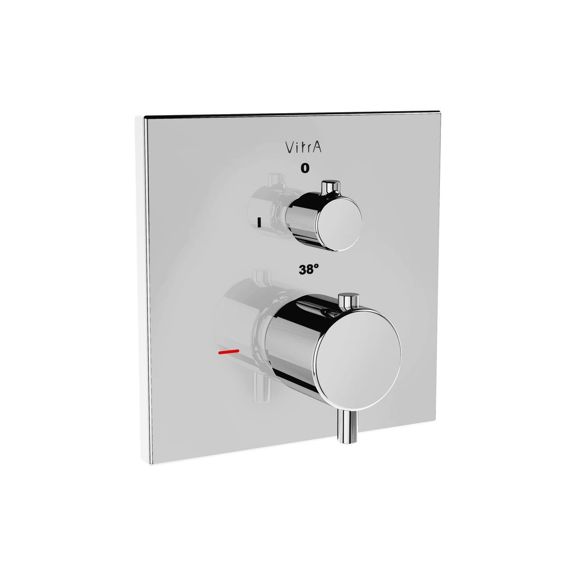 VitrA Root Square Douche/Bad Kraan, Chroom #variant_57380263526724