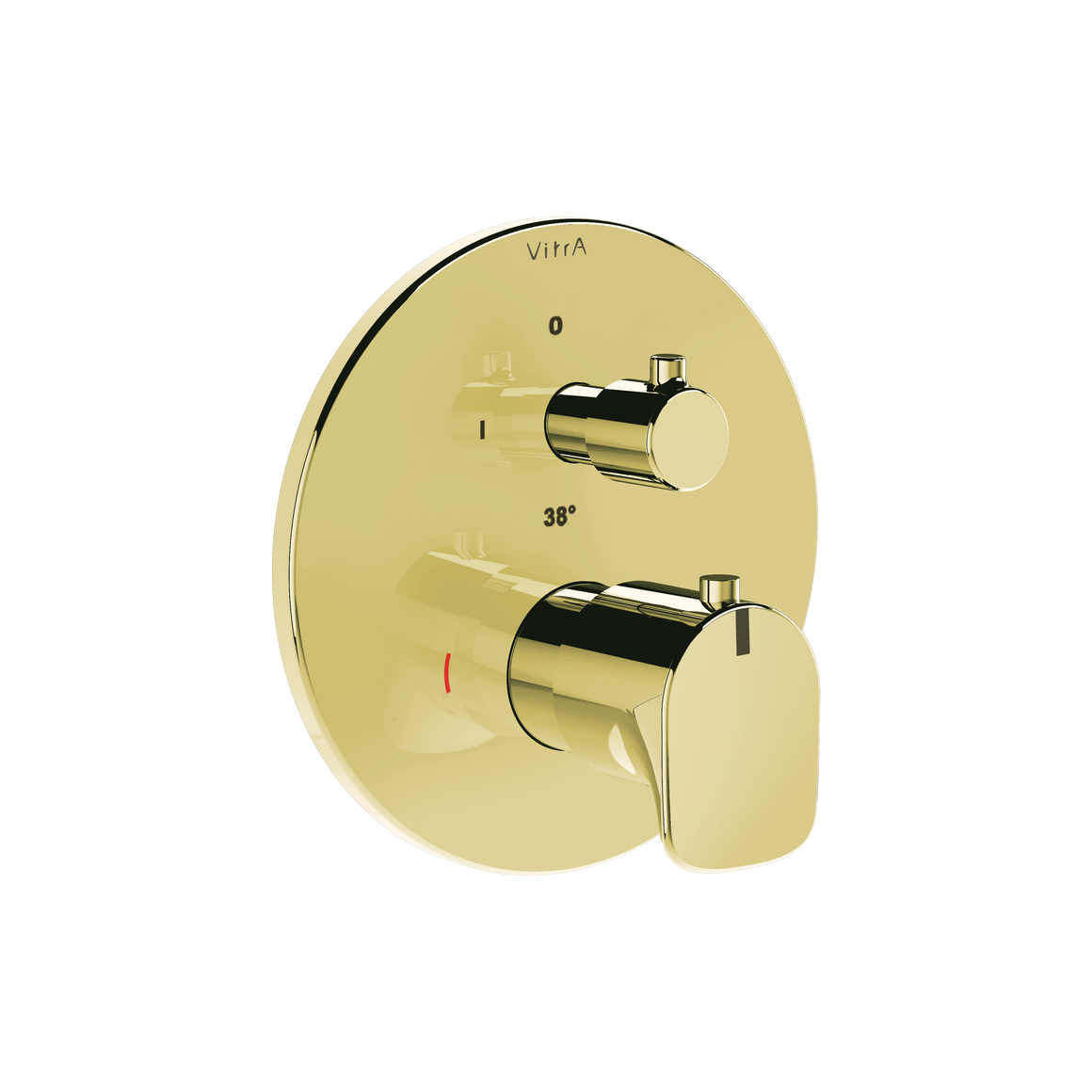 VitrA Root Round Douche/Bad Kraan, Goud #variant_57380263854404