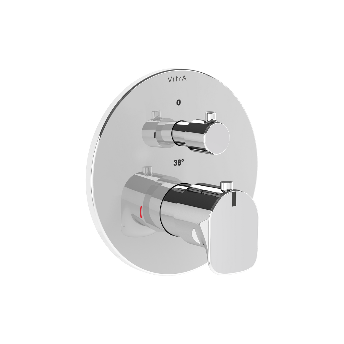 VitrA Root Round Douche/Bad Kraan, Chroom #variant_57380263919940