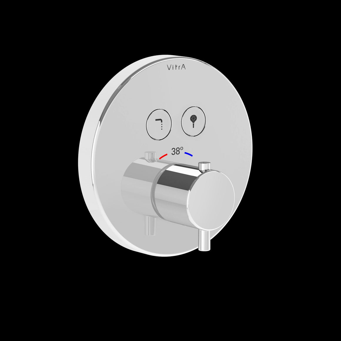 VitrA Root Round Aquacontrol Douche/Bad Kraan, Chroom #variant_57380264149316