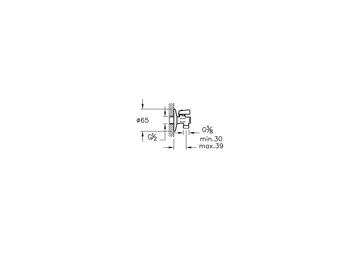 VitrA Tapkraan – Technische tekening – A45200EXP #variant_57380275257668