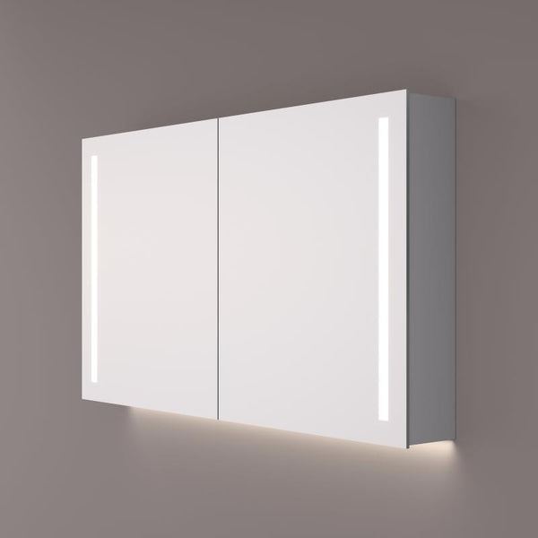 Hipp Design SPK 42000 spiegelkast met verticale LED banen en indirecte verlichting onder